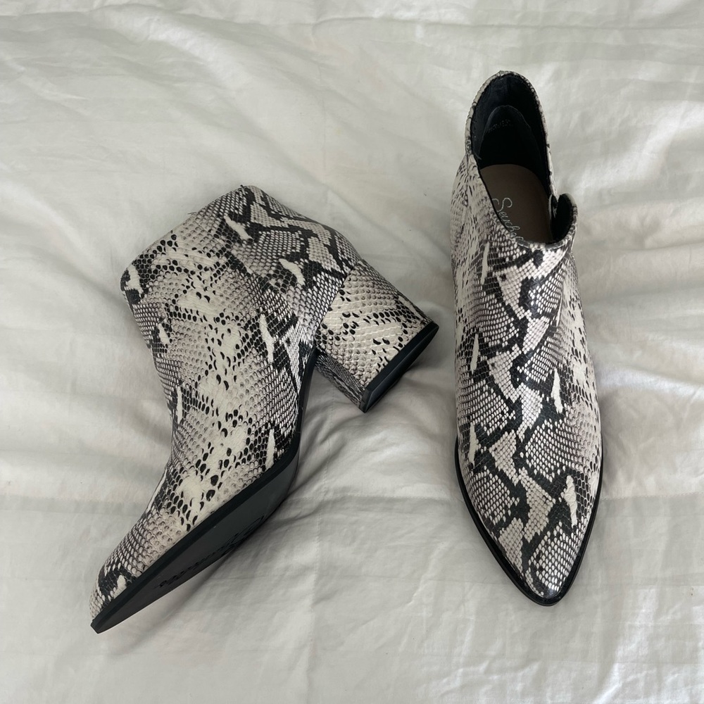 Seychelles Chaparrel Python Snake Skin Booties - image 1